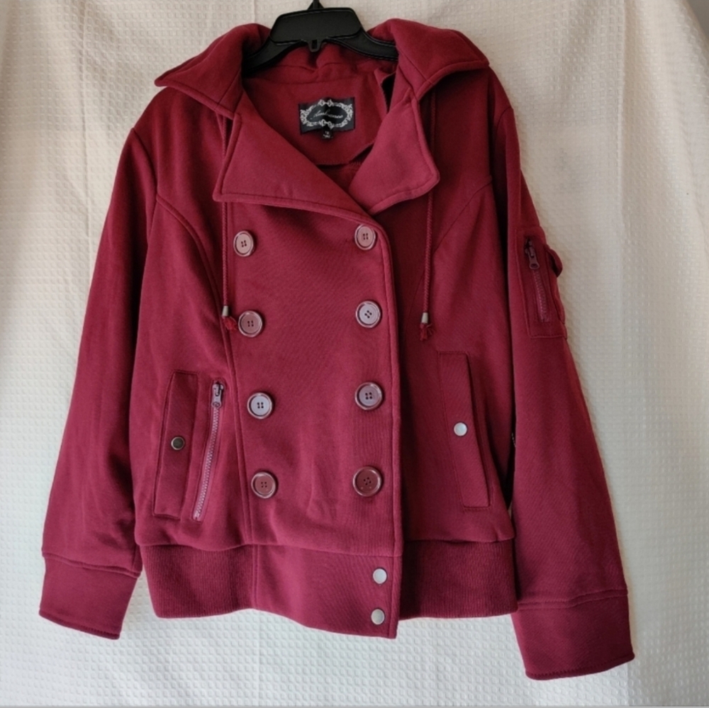 Ambiance Burgundy jacket Size, 1X